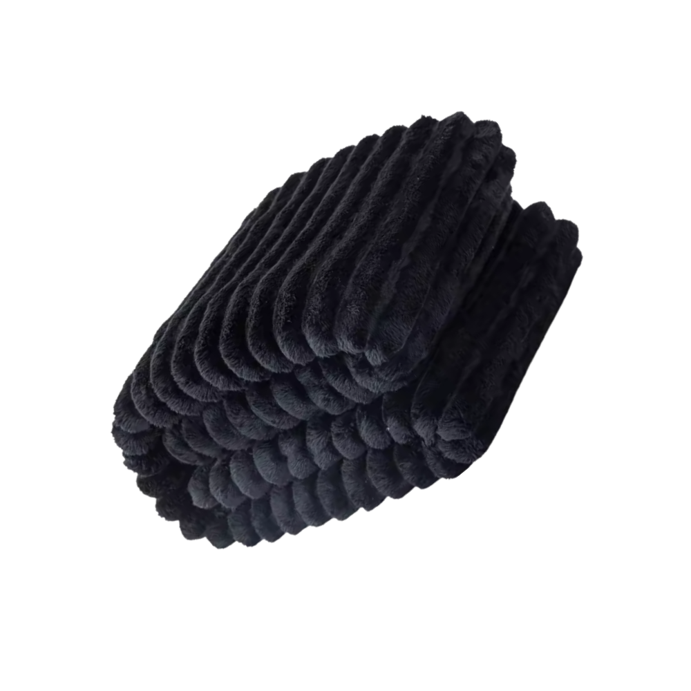 Manta de franela suave y acogedora -Negro - Ozerty