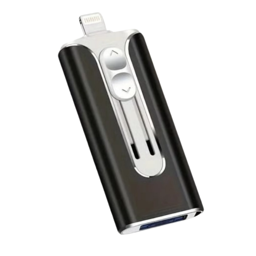 Memoria USB 3 en 1 de transferencia rápida -Negro - Ozerty