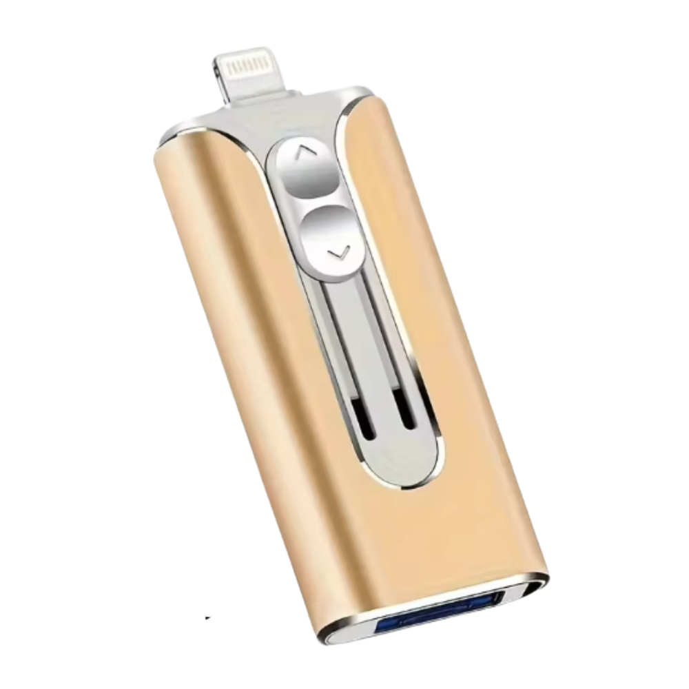 Memoria USB 3 en 1 de transferencia rápida -Oro - Ozerty