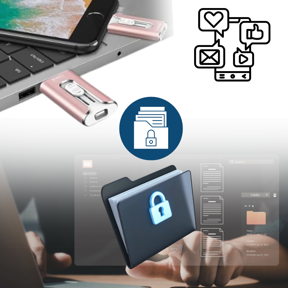 Memoria USB 3 en 1 de transferencia rápida - Ozerty