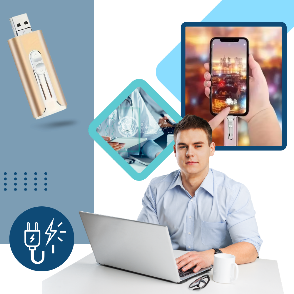 Memoria USB 3 en 1 de transferencia rápida - Ozerty