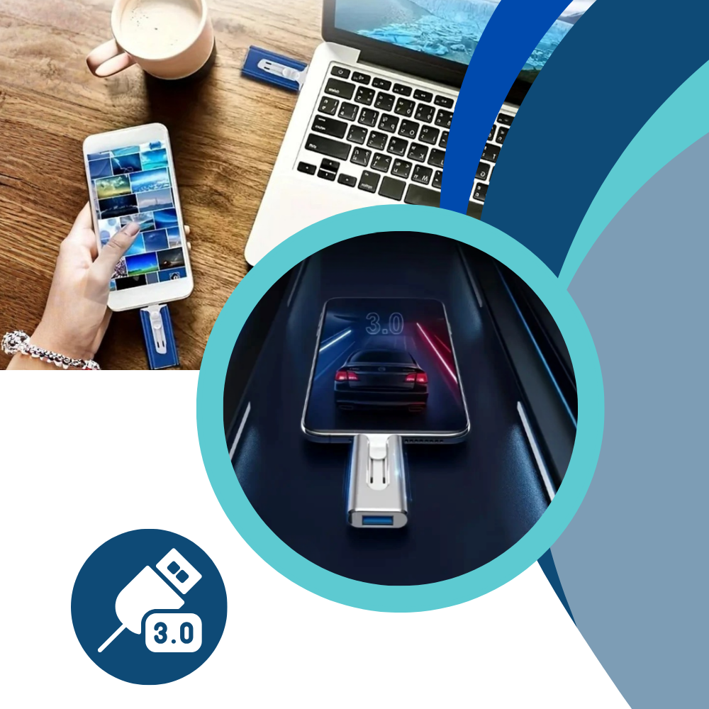Memoria USB 3 en 1 de transferencia rápida - Ozerty