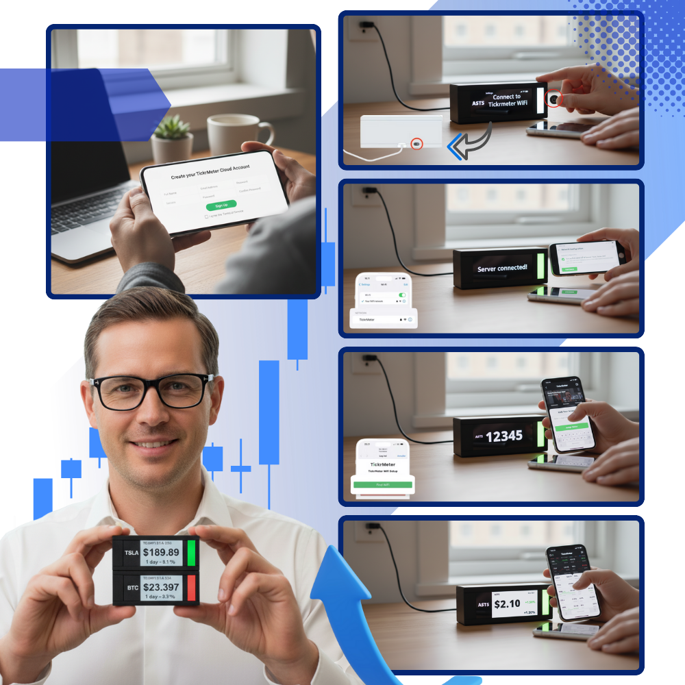 Ticker de criptomonedas apilable - Ozerty