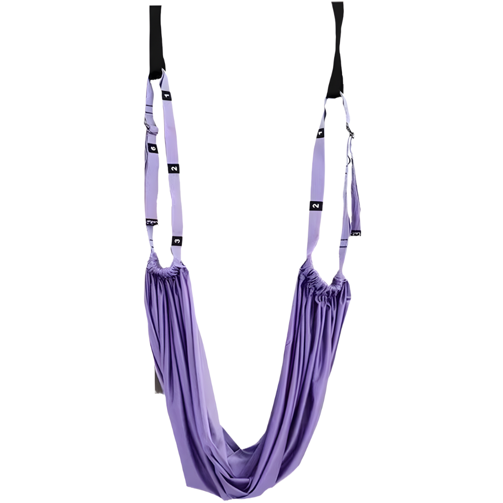 Hamaca de yoga resistente y ajustable -Morado - Ozerty