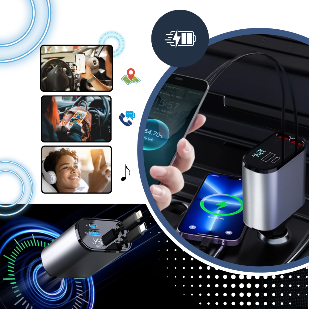 Estación de carga telescópica para coche - Ozerty