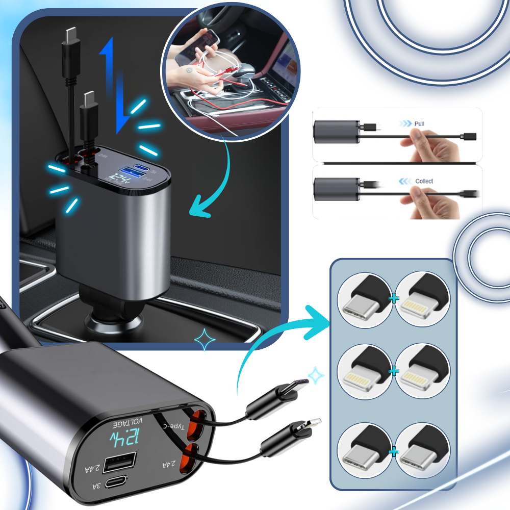 Estación de carga telescópica para coche - Ozerty