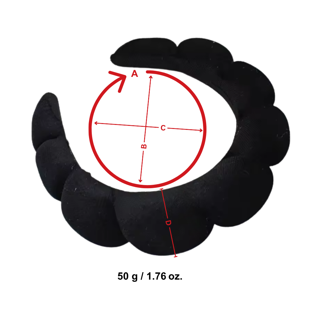 Diadema de terciopelo para el cuidado de la piel - Ozerty