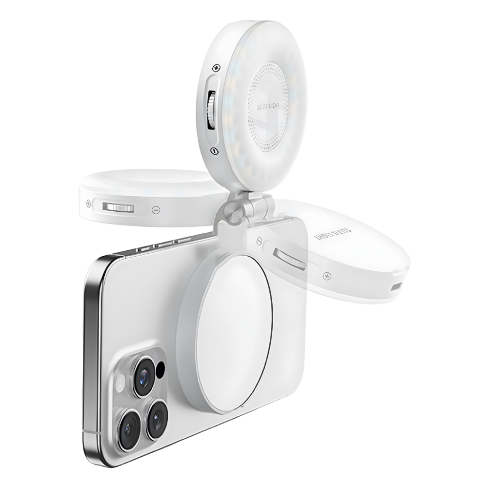 Versátil accesorio multifunción para selfies con el móvil -Blanco - Ozerty