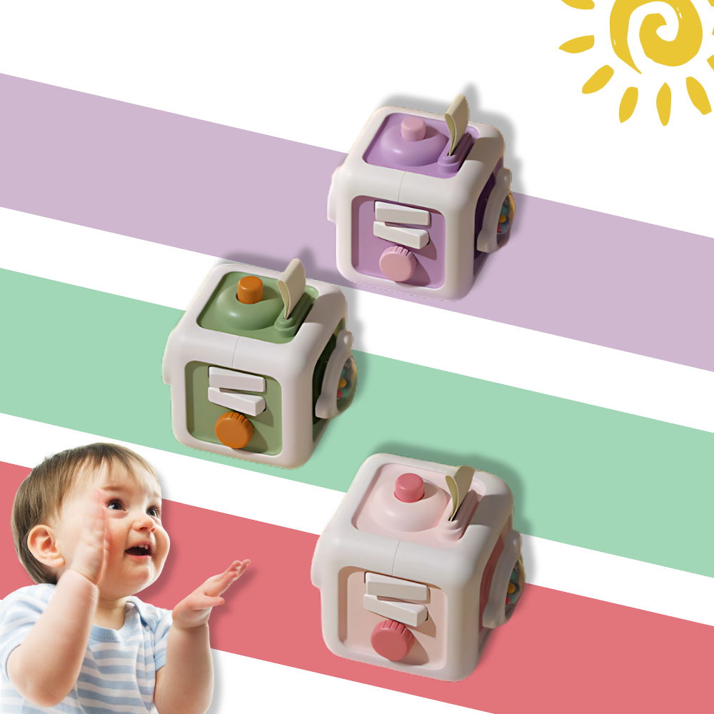 Cubo de juguete sensorial 6 en 1 - Ozerty