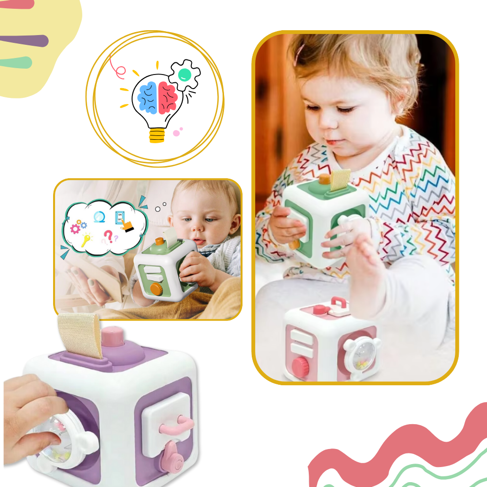 Cubo de juguete sensorial 6 en 1 - Ozerty