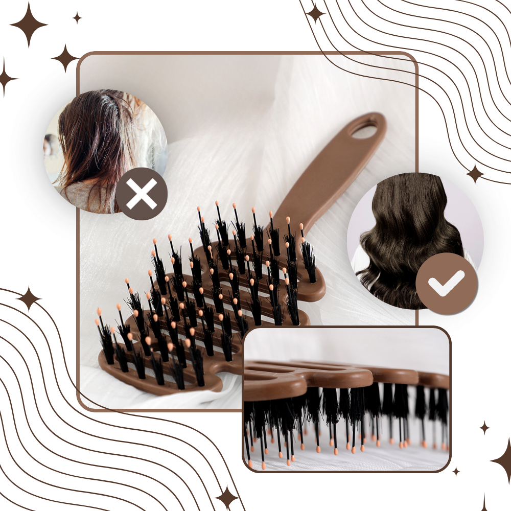 Cepillo voluminizador con cerdas de jabalí - Ozerty