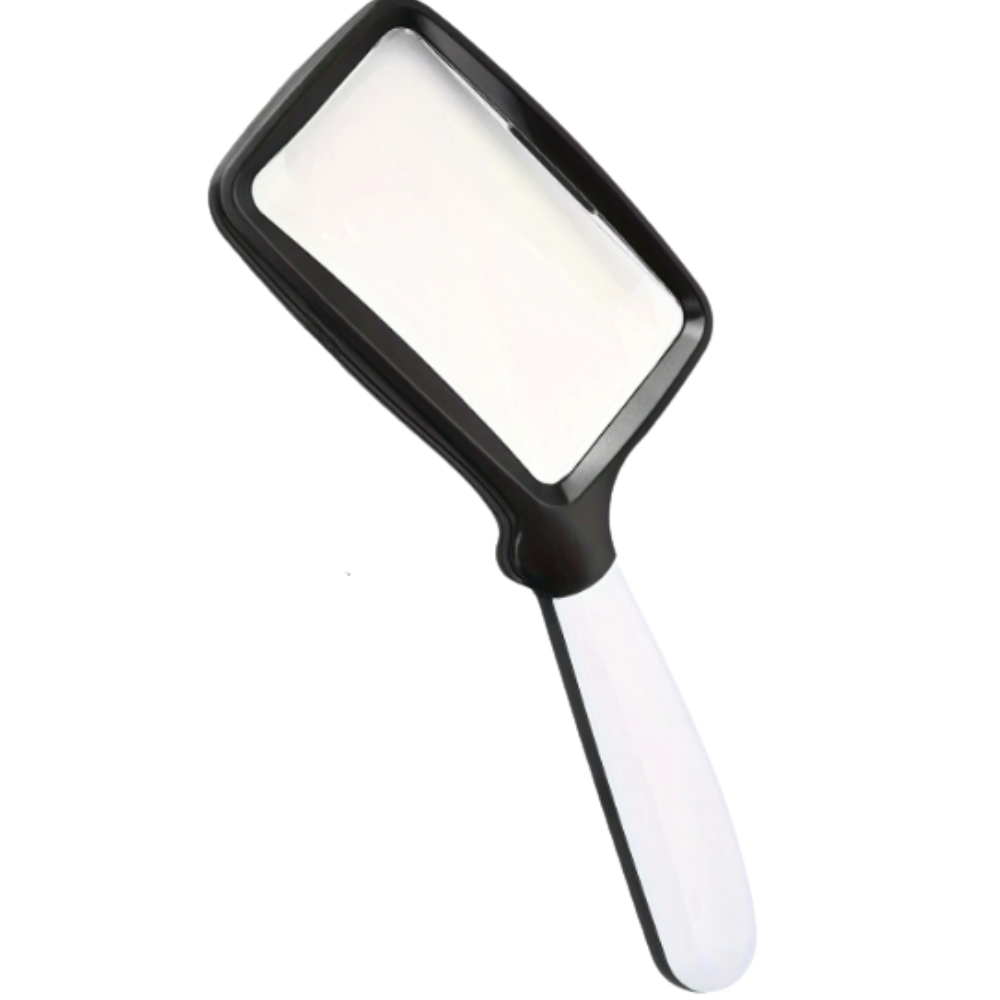Lupa rectangular grande y luminosa para lectura - Ozerty