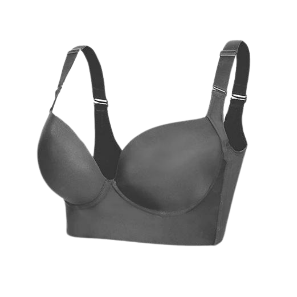 Sujetador moldeador con soporte lateral y tirantes anchos

 -Gris - Ozerty