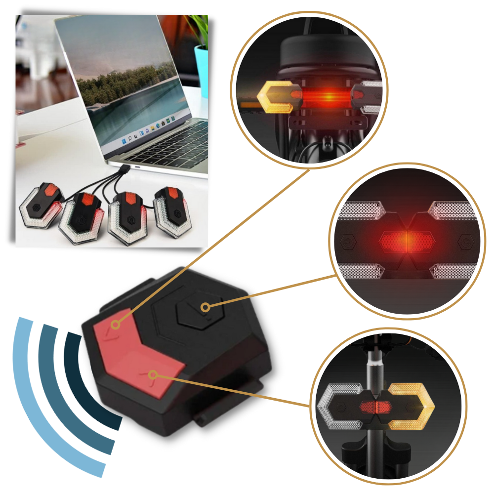 Luces indicadoras inalámbricas para bicicletas

 - Ozerty