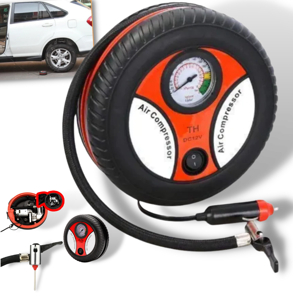 Compresor de aire portátil para neumáticos de coche - Ozerty