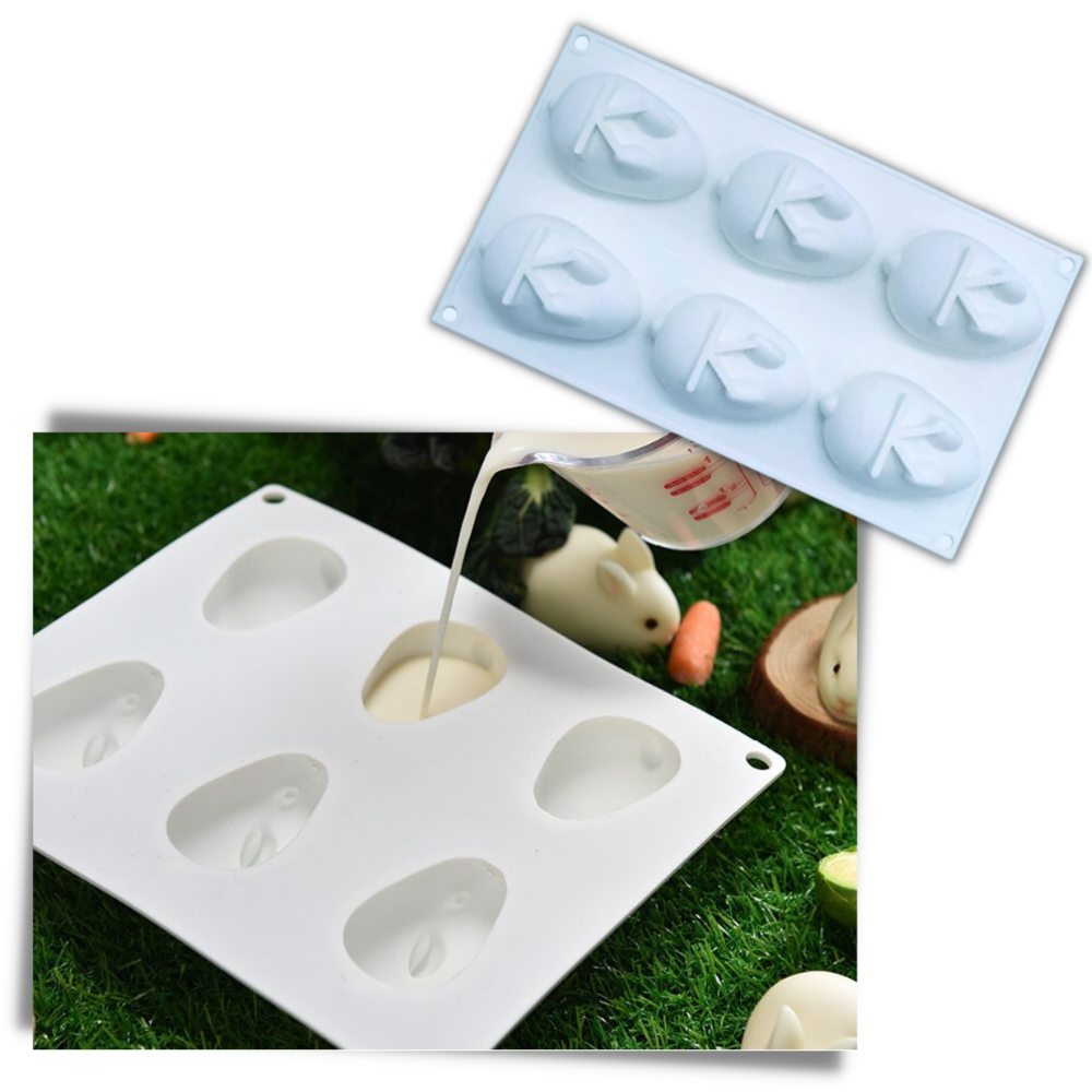 Molde de silicona para pastel mini conejito - Ozerty