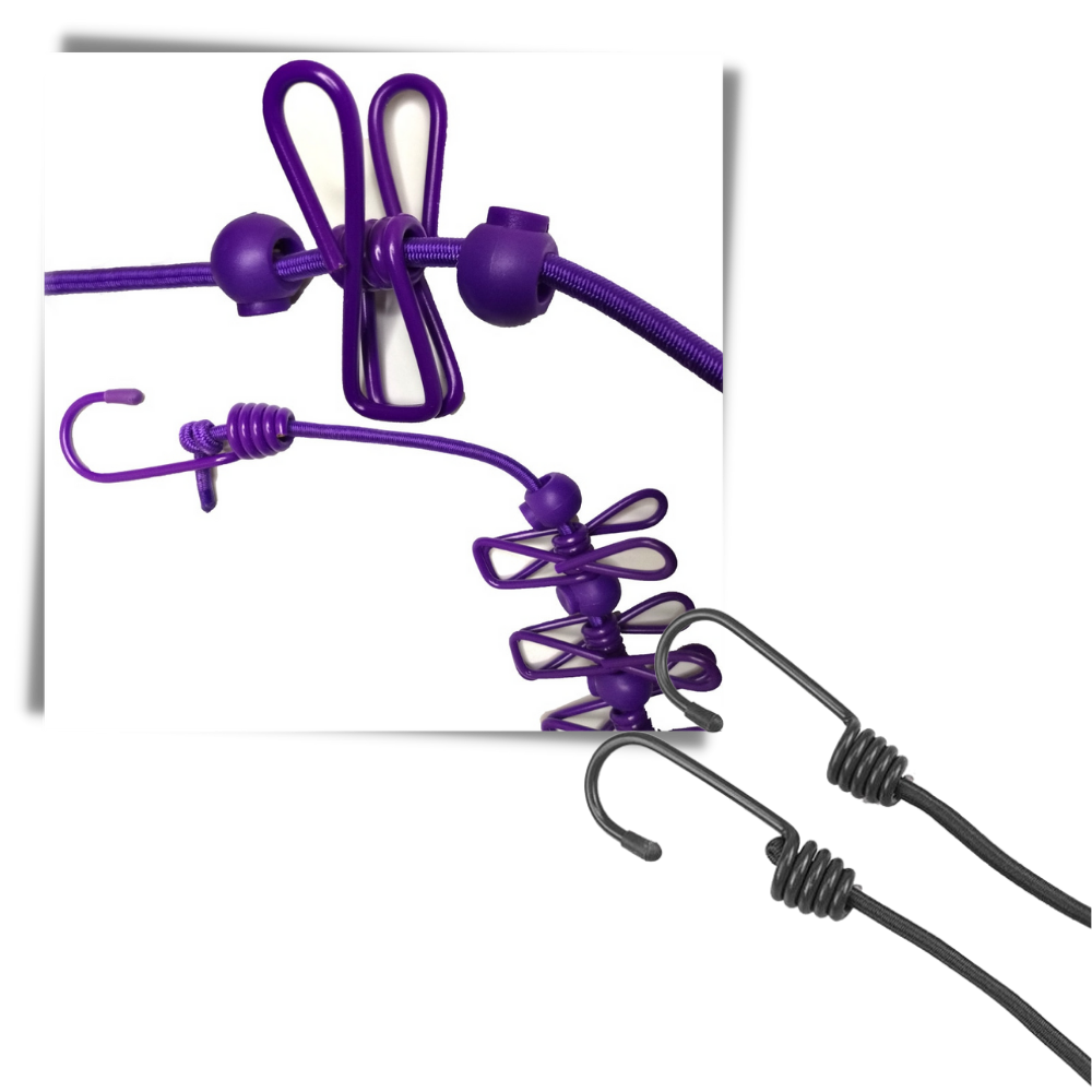 Tendedero de camping extensible de 4m con pinzas - Ozerty