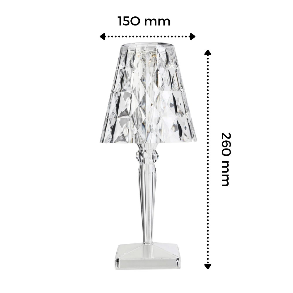 Lámpara de escritorio de cristal acrílico - Ozerty