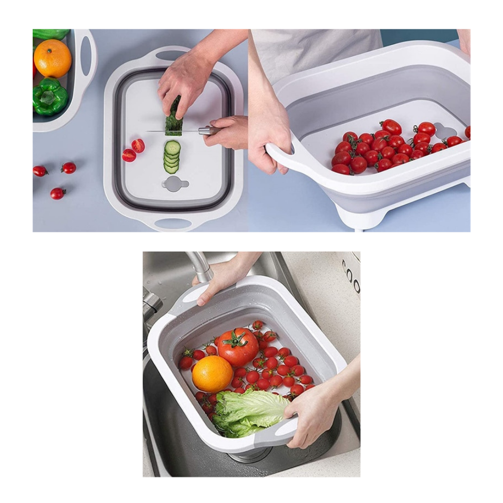 Tabla de cortar plegable con cesta - Ozerty