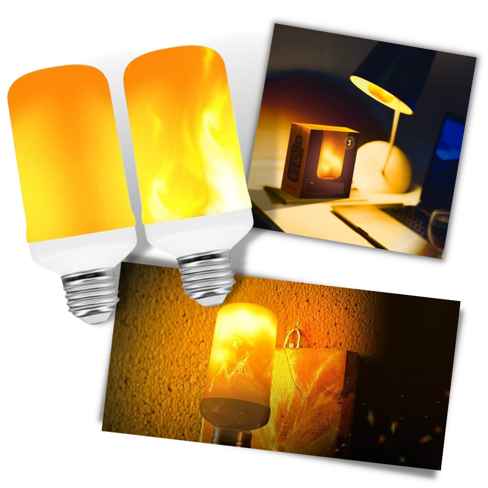 Lámpara LED con efecto de llama - Ozerty