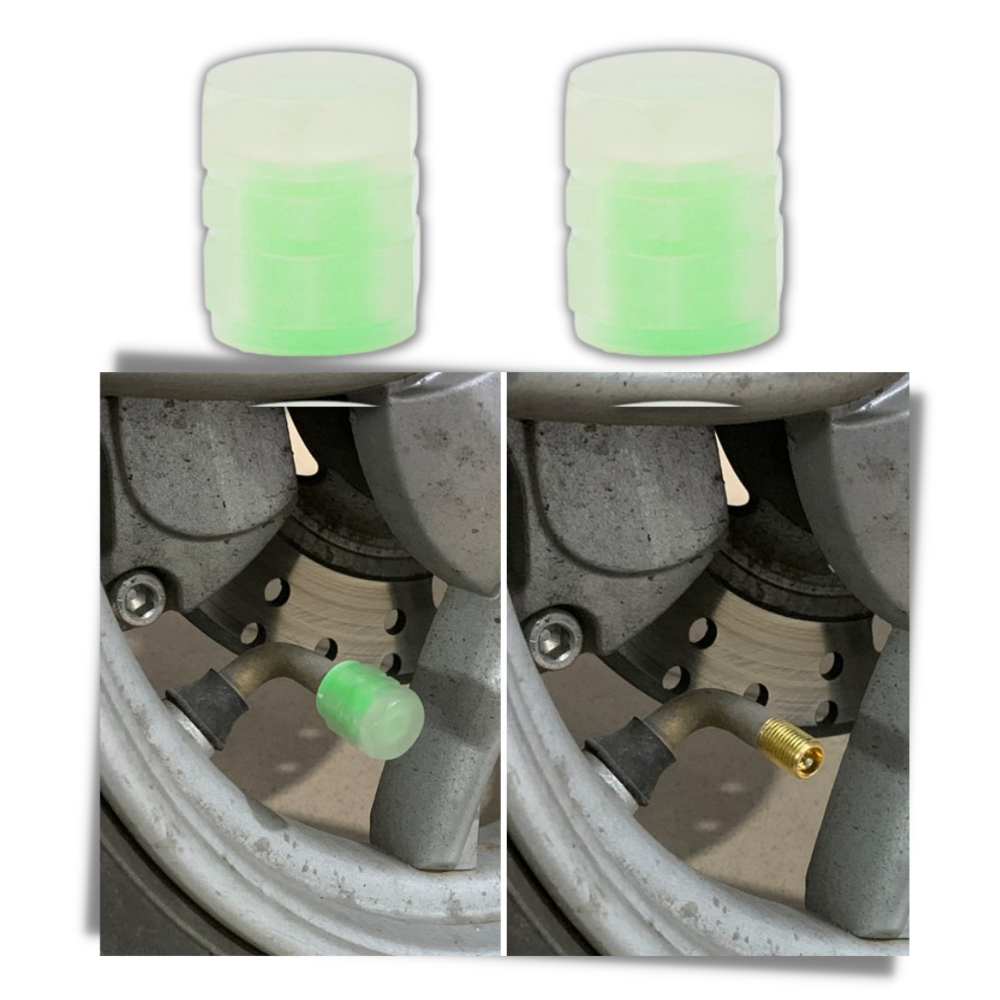 4 Unidades de tapones de válvula luminosos para coches - Ozerty