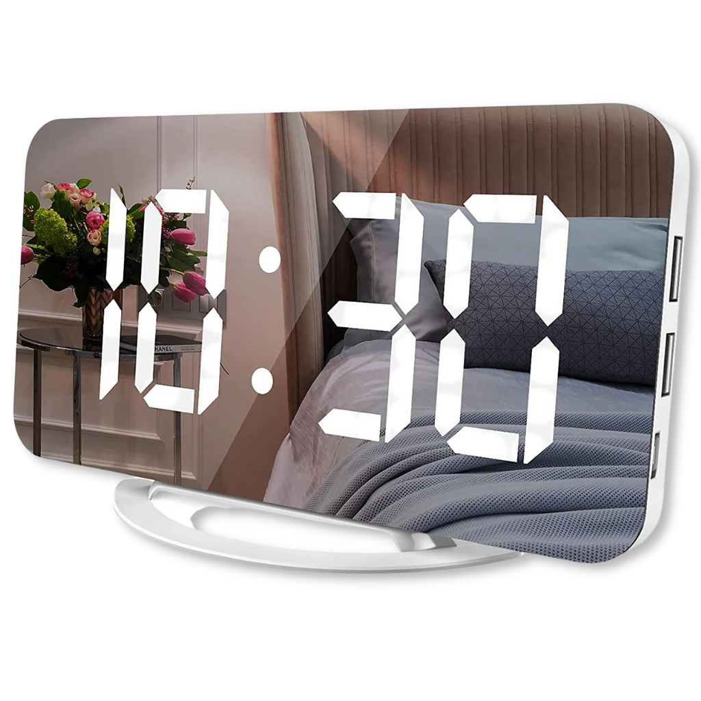 Reloj digital multifuncional con espejo - Ozerty