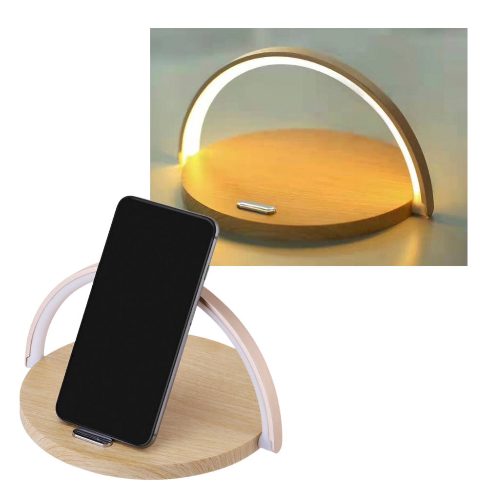Lámpara de escritorio y cargador inalámbrico de teléfono - Ozerty