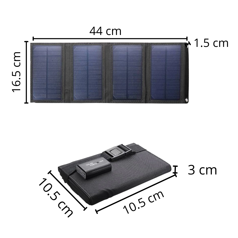 Cargador de panel solar portátil con puerto USB