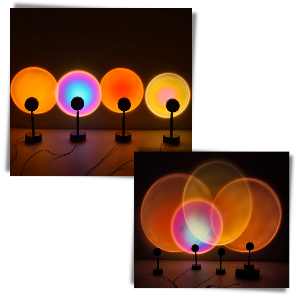 Lámpara de escritorio led con proyector de luz de colores - Ozerty
