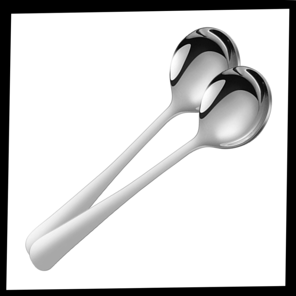 Paquete de 2 cucharas de acero inoxidable - Ozerty
