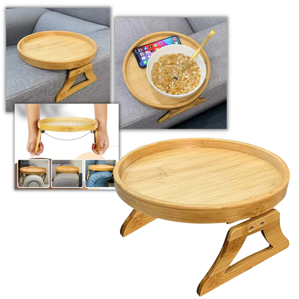 Mesa de madera plegable con reposabrazos - Ozerty