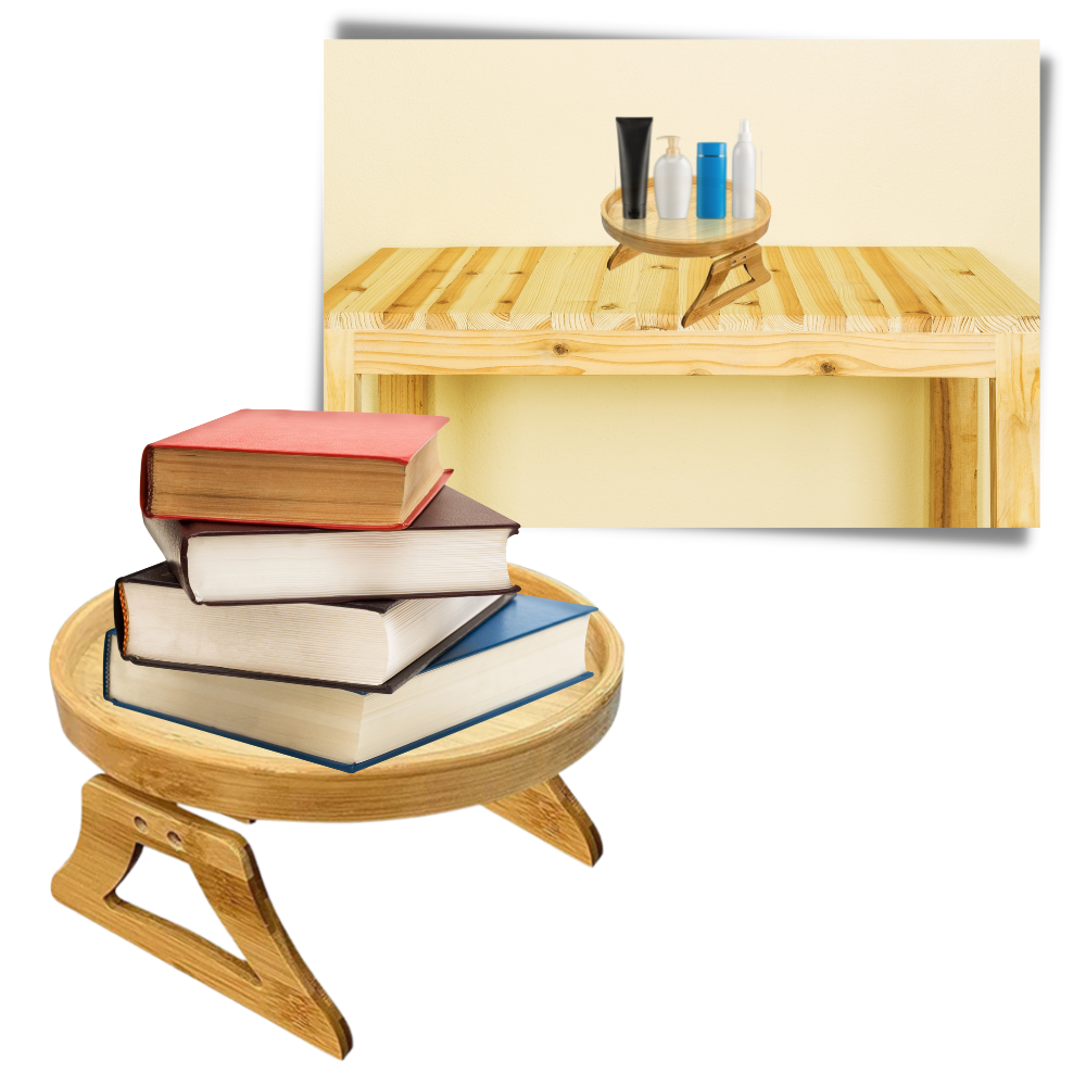 Mesa de madera plegable con reposabrazos - Ozerty