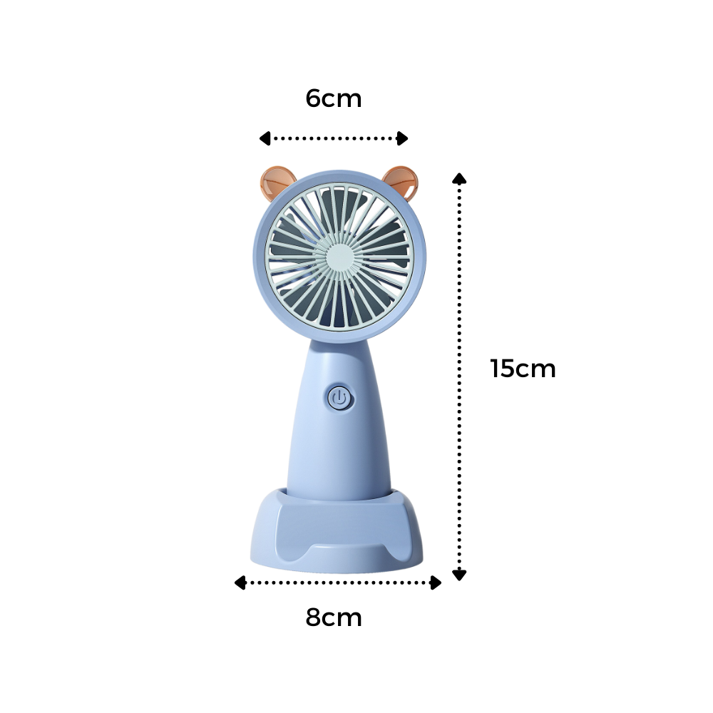 Mini ventilador usb con soporte para teléfono - Ozerty