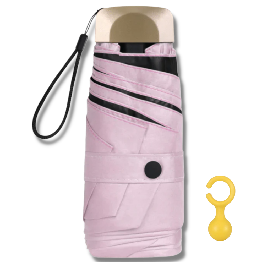 Paraguas de bolsillo con protección UV -Rosa - Ozerty