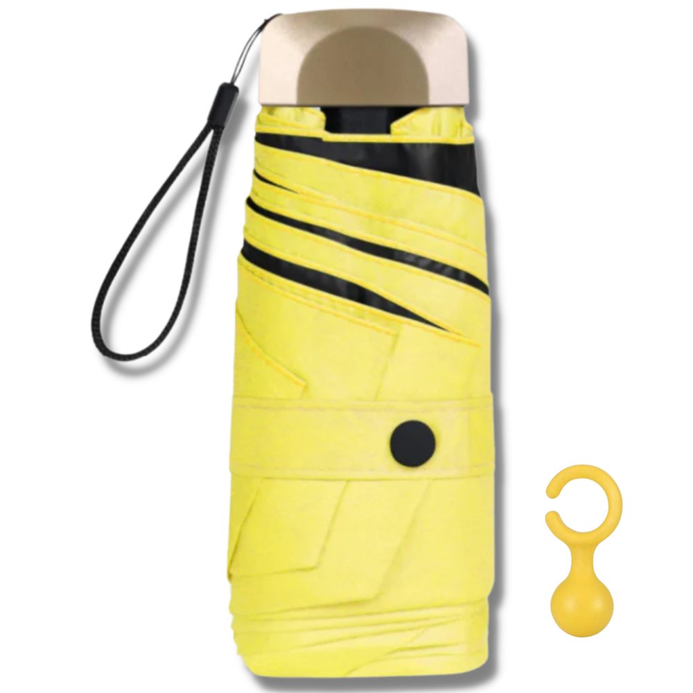 Paraguas de bolsillo con protección UV -Amarillo - Ozerty