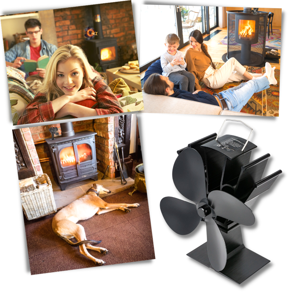 Ventilador térmico de 4 aspas para estufas y chimeneas

 - Ozerty