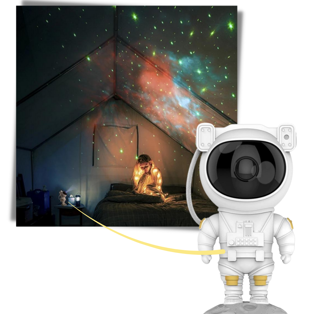 Lámpara de noche con proyector de astronautas - Ozerty