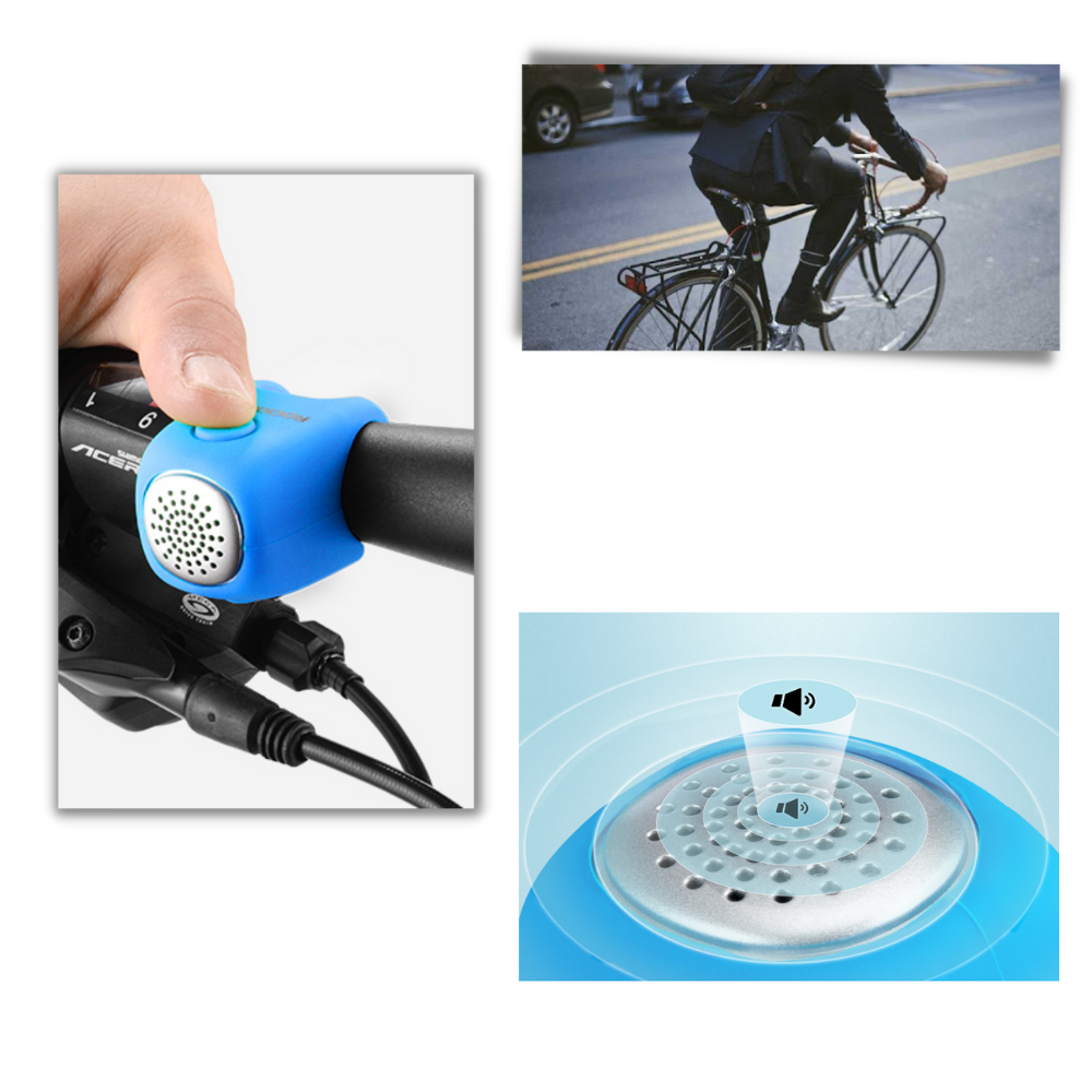 Bocina impermeable de silicona para bicicleta - Ozerty