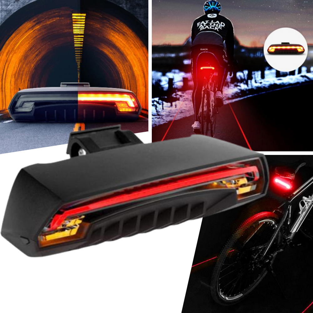Luz trasera de seguridad para bicicletas con indicadores - Ozerty