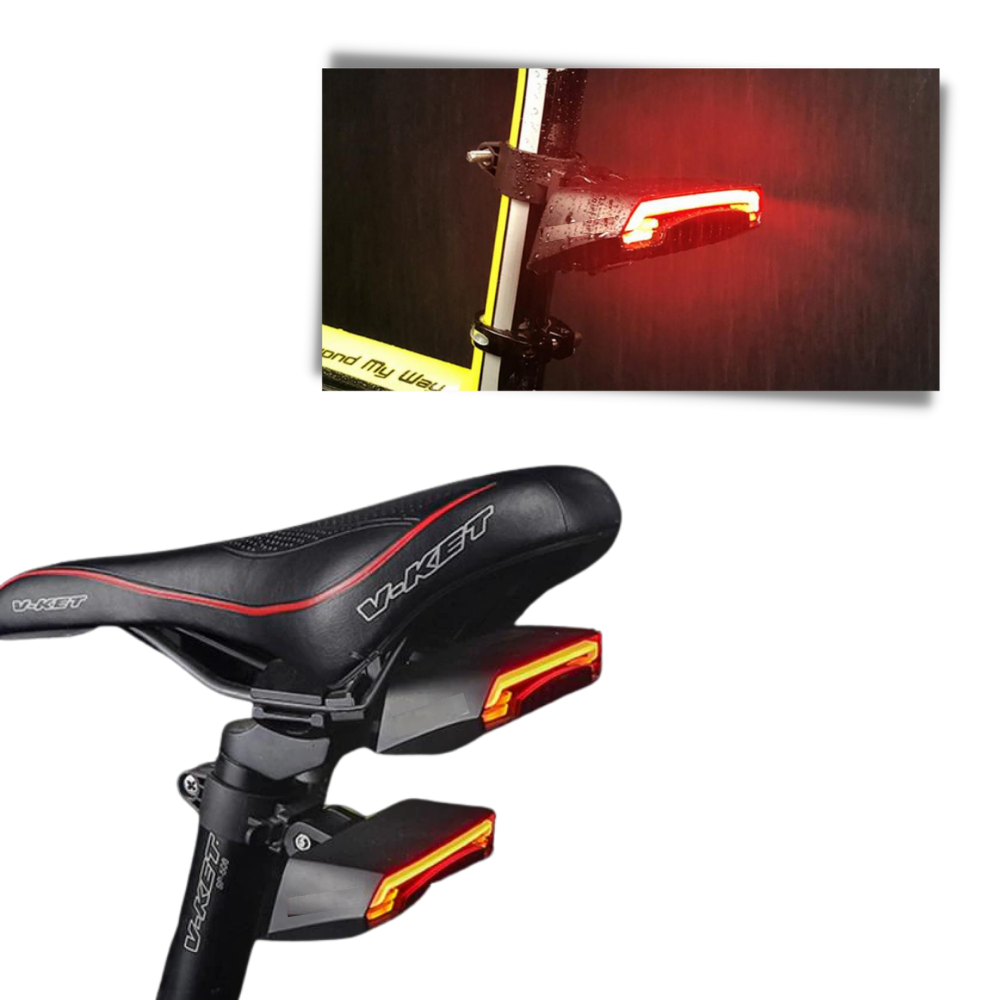 Luz trasera de seguridad para bicicletas con indicadores - Ozerty