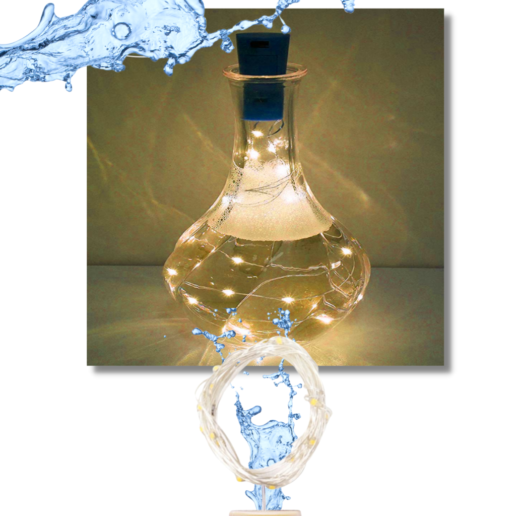 Lámpara LED en forma de botella con corcho (paquete de 3) - Ozerty
