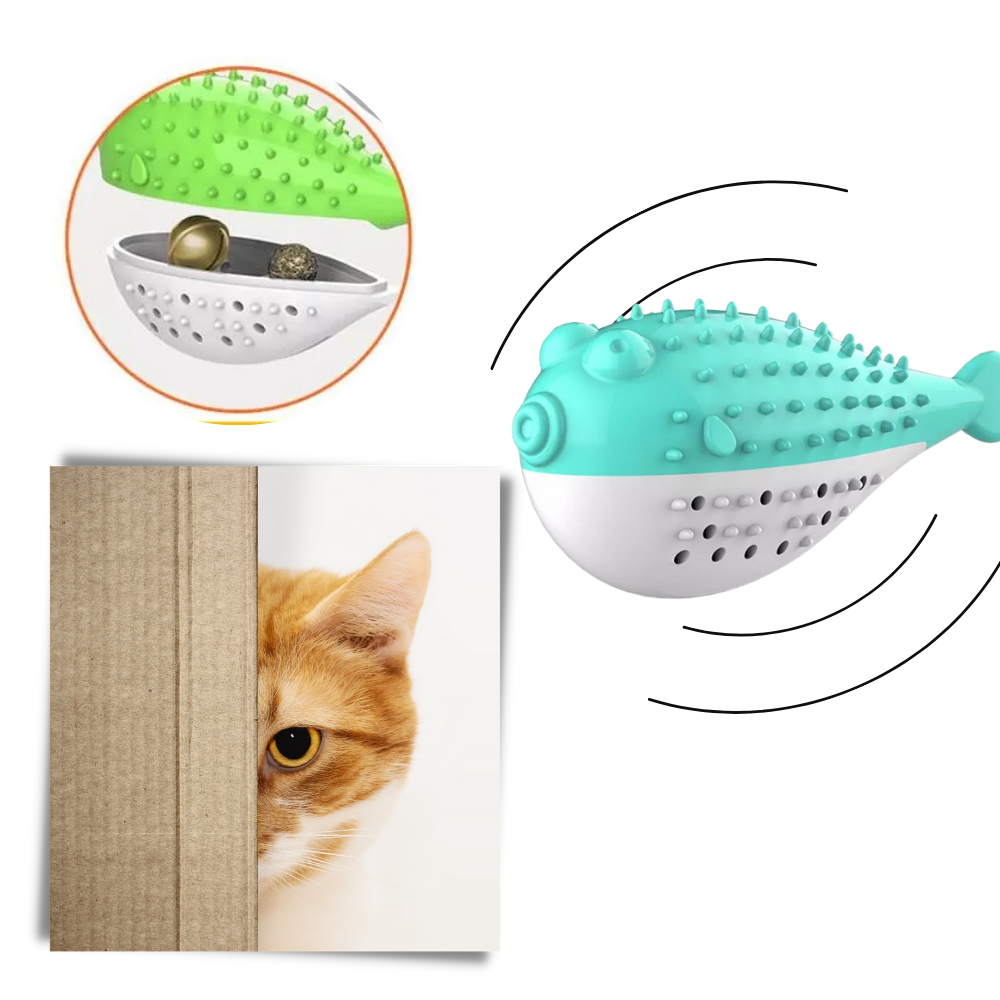 Cepillo de dientes recargable para gatos con forma de pez - Ozerty