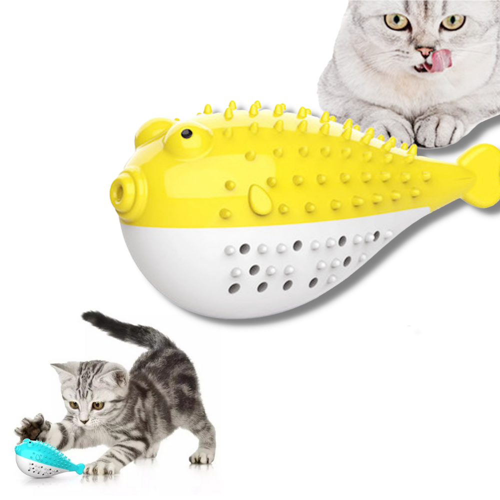 Cepillo de dientes recargable para gatos con forma de pez - Ozerty