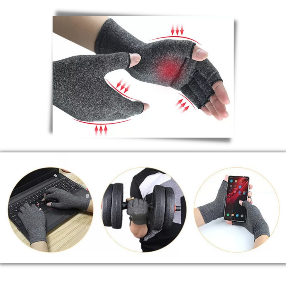 Guantes de compresión para aliviar el dolor articular - Ozerty