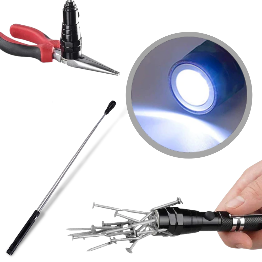 Linterna LED magnética telescópica - Ozerty