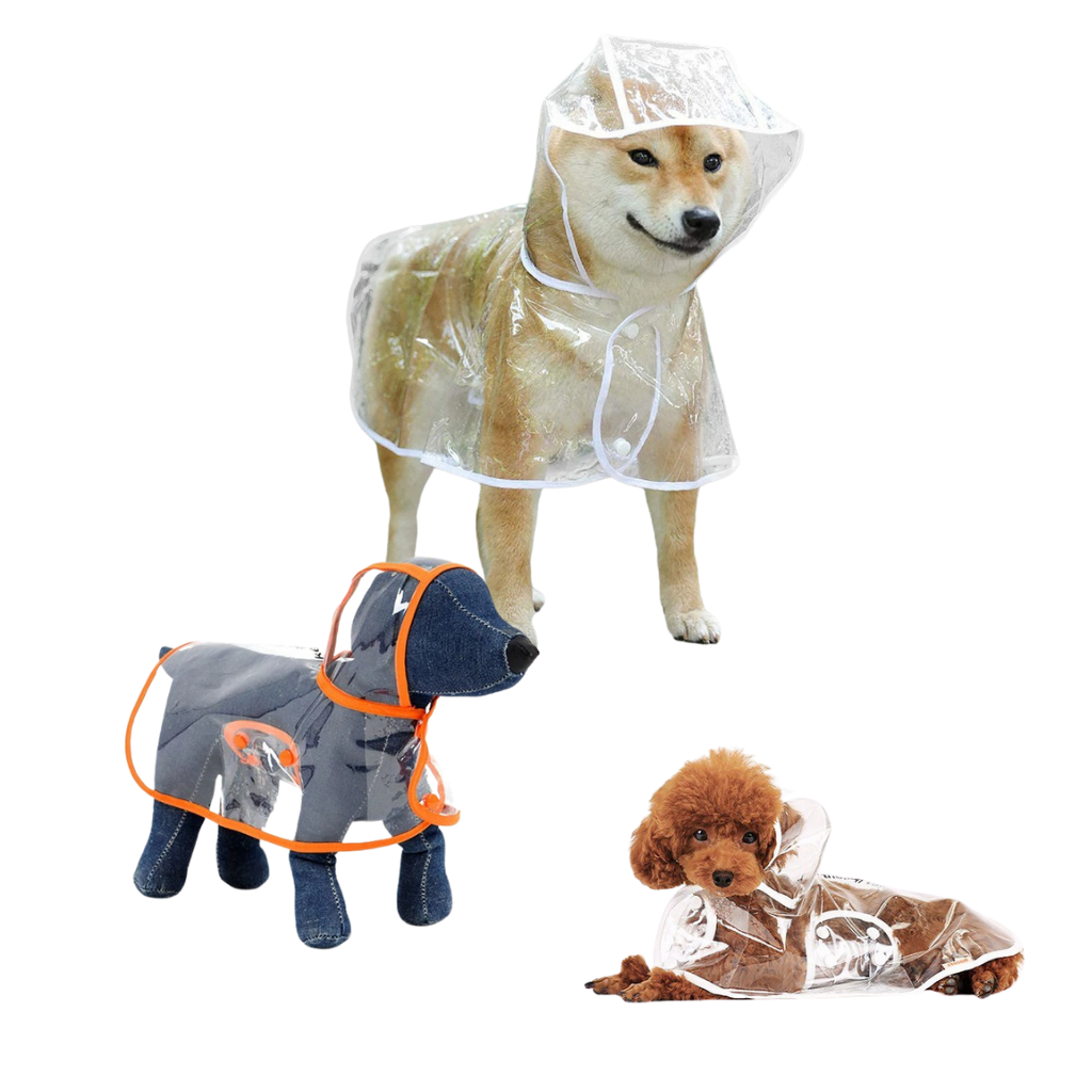 Impermeable con capucha para perros  - Ozerty