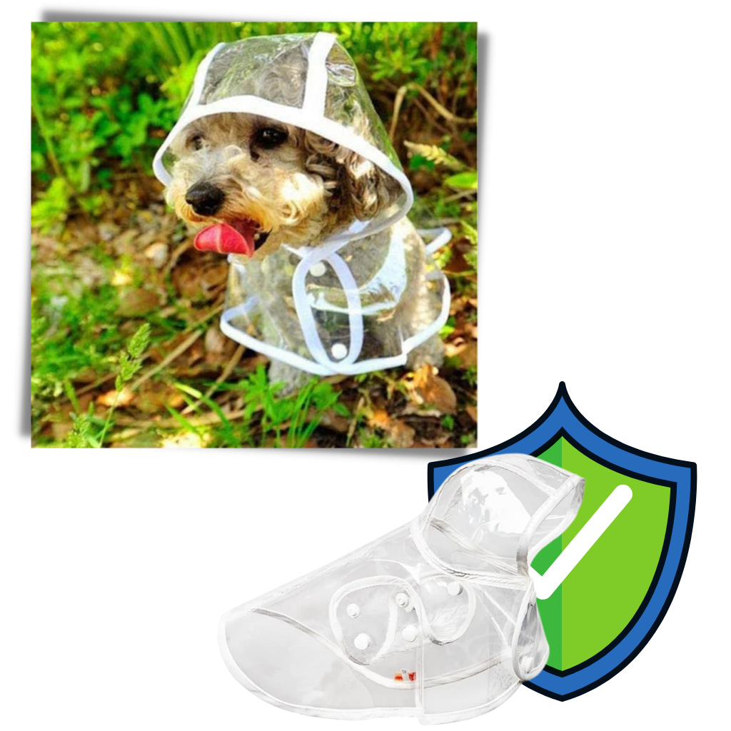 Impermeable con capucha para perros  - Ozerty