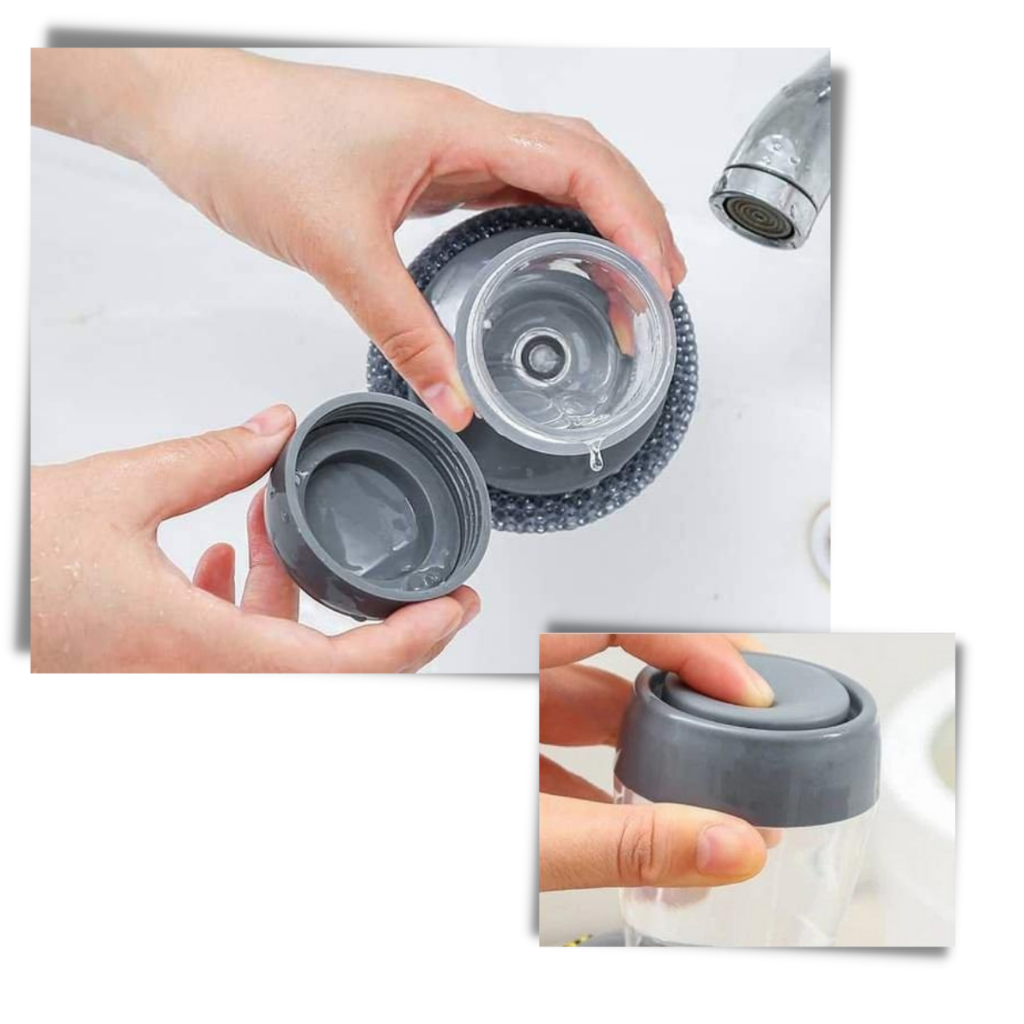 Cepillo de palma dispensador de jabón para la cocina - Ozerty