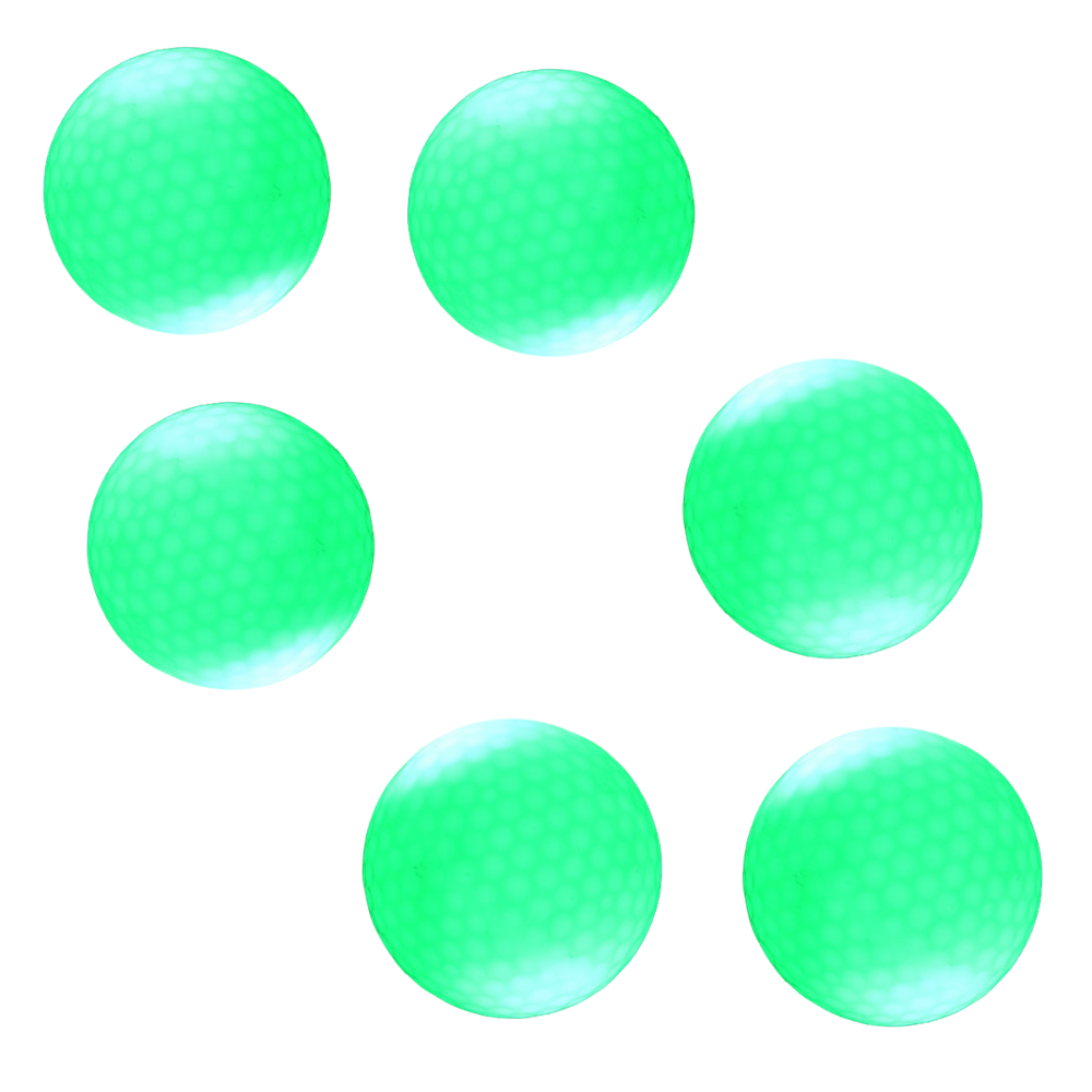 Pack de 6 bolas de golf luminosas con LED