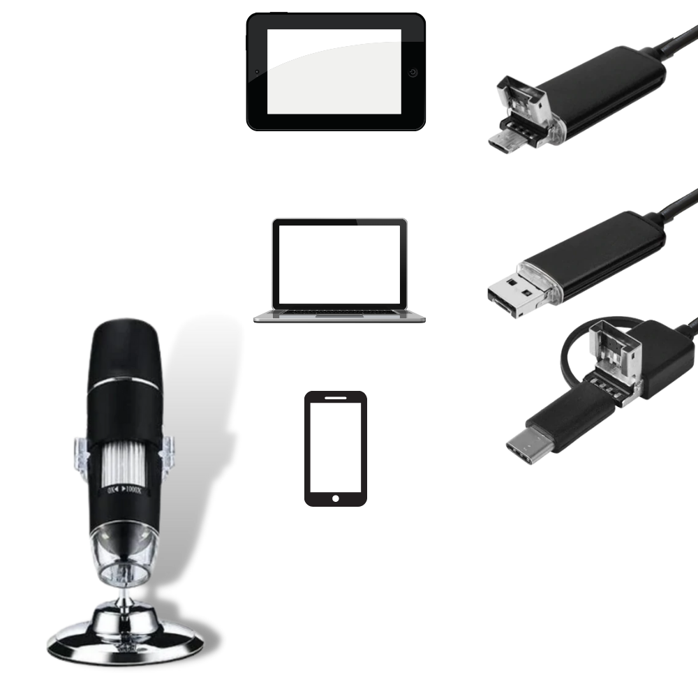 Microscopio digital USB con LED - Ozerty